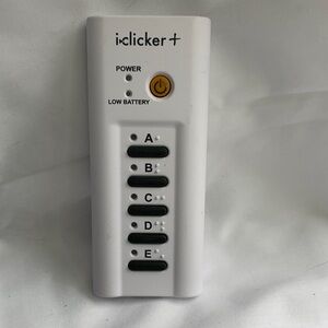 iClicker+ White Student Remote with Black Buttons